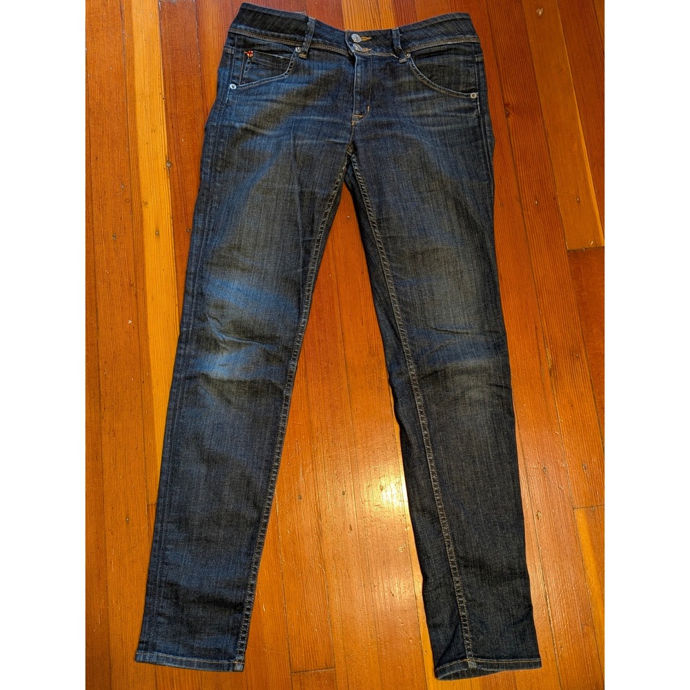 Hudson Collin Midrise Skinny Jeans Dark Wash Denim Size 28 y2k low rise